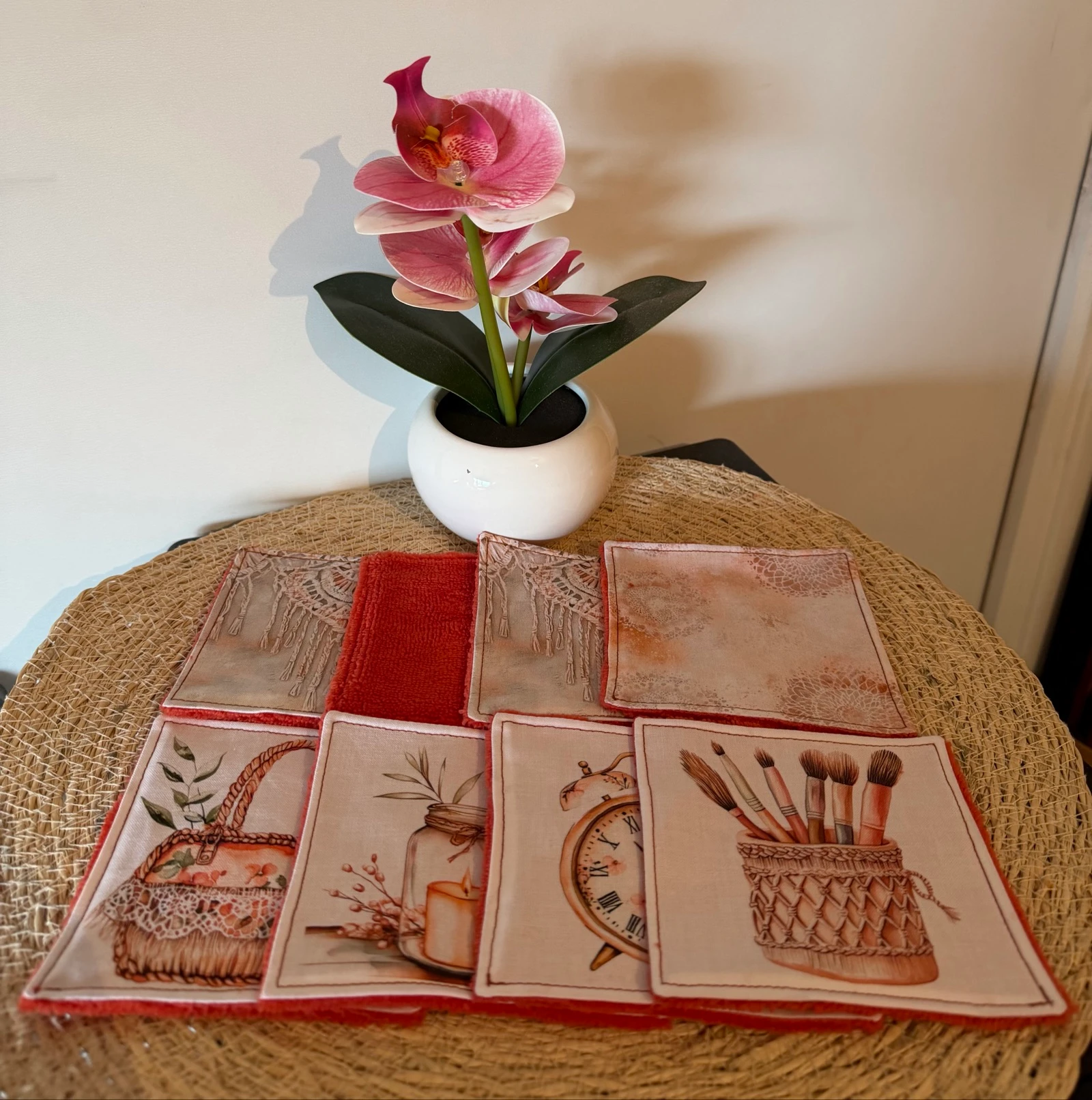 Lingettes accessoires terracota 